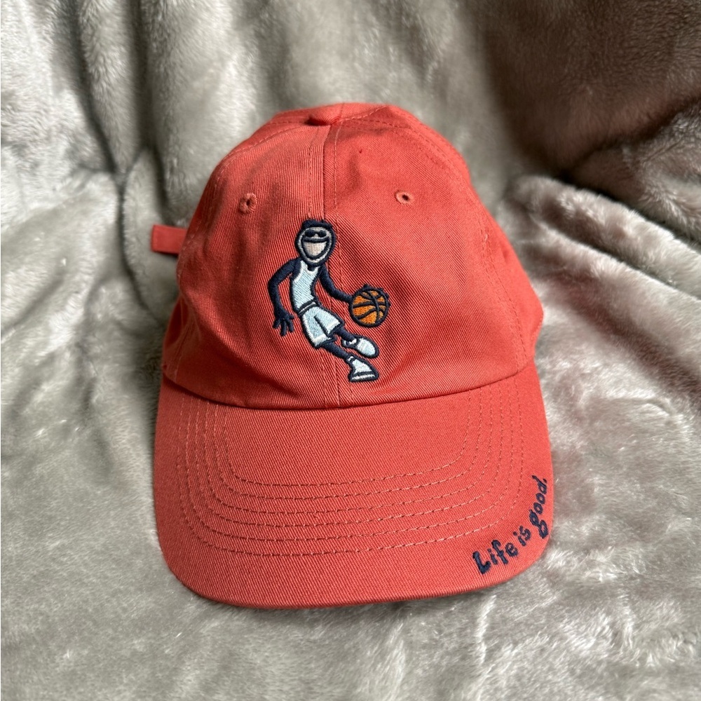 Life Is Good Basketball Jake Relaxed Fit Adjustable Strap Back OSFM Dad Hat Cap
